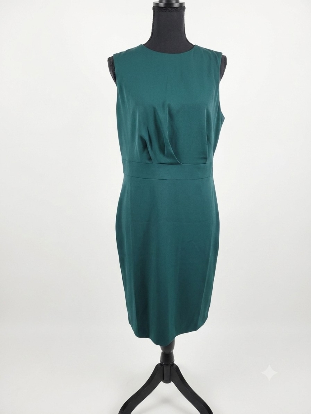 Ann Taylor Teal Sleeveless Midi Sheath Dress